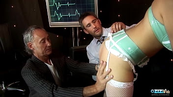 Horny Nurse Katie Weale Enjoys Fucking With Two Guys At Once free video