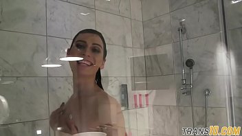 Smalltitted Tranny Showering While Filmed free video