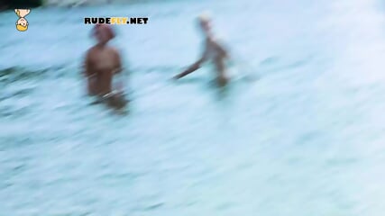 Skinny And Young Nudist Ladies Fool Around On The Beach free video