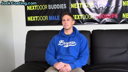 Amateur Handsome Stud Jerks And Cums After 1St Casting free video