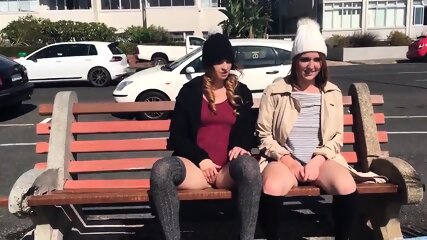 Gorgeous Euro Lesbians Go At It In Public Then Suck A Dick free video